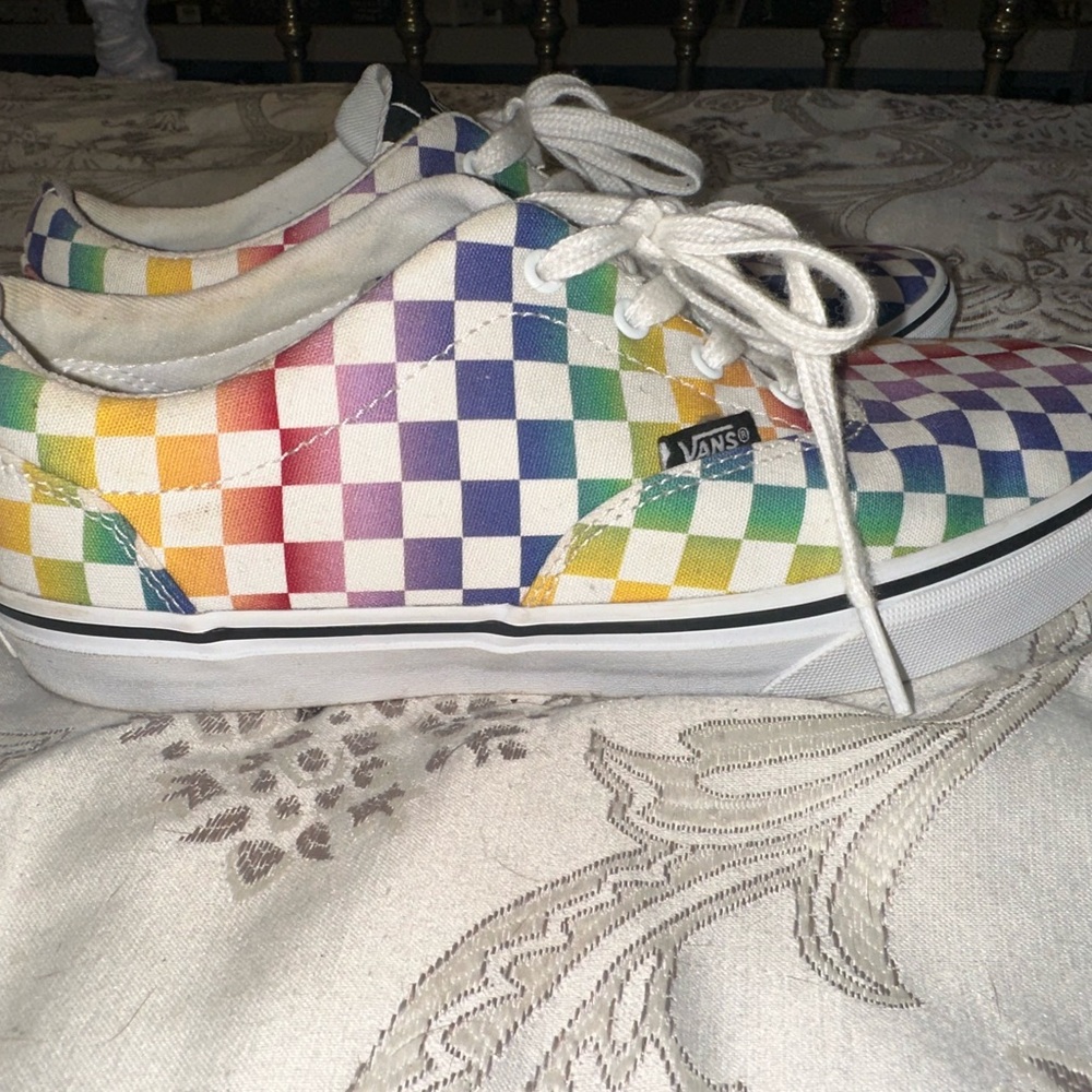 Vans Sneakers Classic Style size 7.5 women’s checkerboard multi colored - Picture 7 of 11